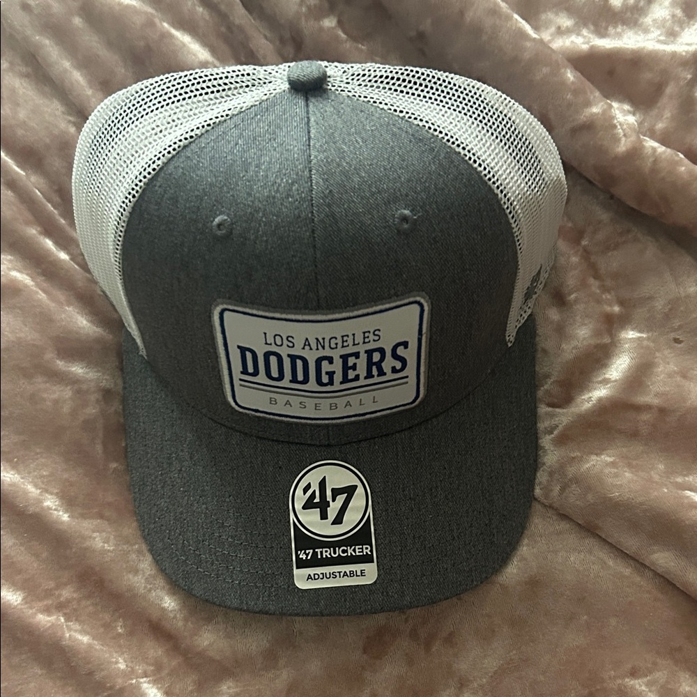 47 Brand Los Angeles Dodgers Gray and White Cap
